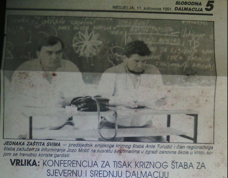 POBUNJENI SRBI NISU HTJELI SUŽIVOT I VEĆ SU OKRVAVILI RUKE: Turudić je pozvao cjelokupno pučanstvo da se jasnije opredijeli i stane uz bok demokratskim snagama koje nastoje omogućiti suživot na ovim prostorima, ali je jednako tako najavio i odlučan obračun s teroristima, koji odbijaju bilo kakvu suradnju i koji su već okrvavili ruke.