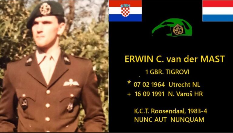 Nakon 30. godina administrativni propust ispravljen: Pokrenut postupak priznavanja statusa za prvog poginulog stranog dragovoljca Erwina Cornelisa van der Masta