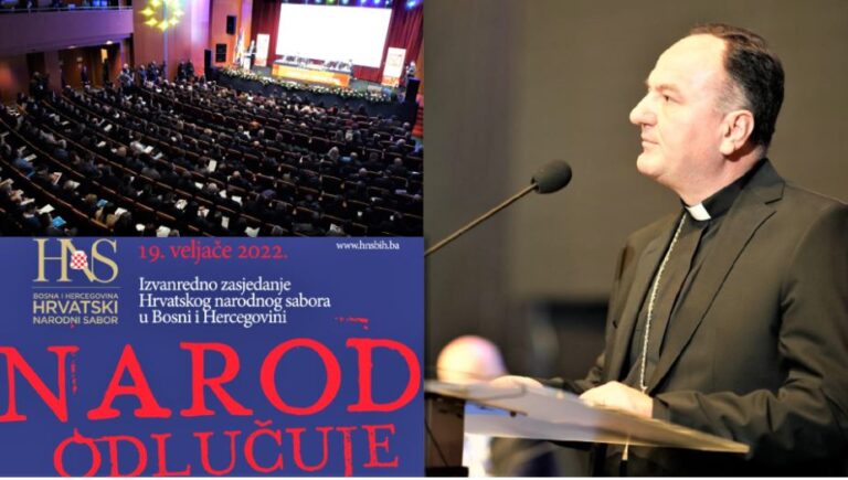 Govor mostarsko-duvanjskog biskupa Petra Palića na Izvanrednom zasjedanju Hrvatskog narodnog sabora BiH. Ima nas različitih i u društvu i u Crkvi.