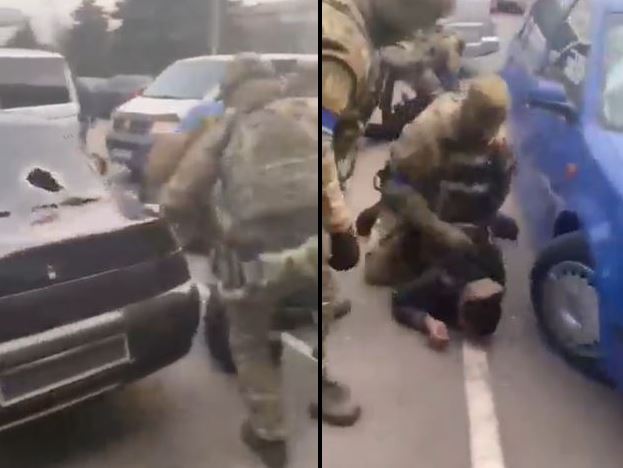 VIDEO “Ukrajinske snage sigurnosti uhvatile su ruske specijalce u civilnoj odjeći i civilnim vozilima”….Daj ruke, ruke daj, miruj:..