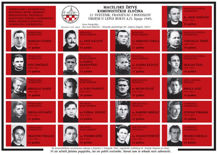 Potresno svjedočanstvo; 5. lipnja 1945. Komunistički zločin: Ubojstvo 21 svećenika i bogoslova na Maclju