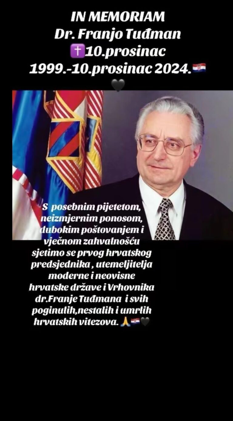 Na današnji dan prije 25 godina umro je prvi hrvatski predsjednik i otac moderne Hrvatske Franjo Tuđman