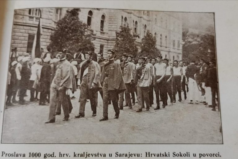 Ministar Pavle Radić na «Napretkovoj» proslavi tisućgodišnjice hrvatskog kraljevstva u Sarajevu 1925.godine